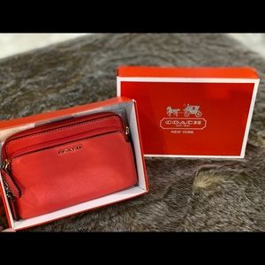 Coral Coach Wallet